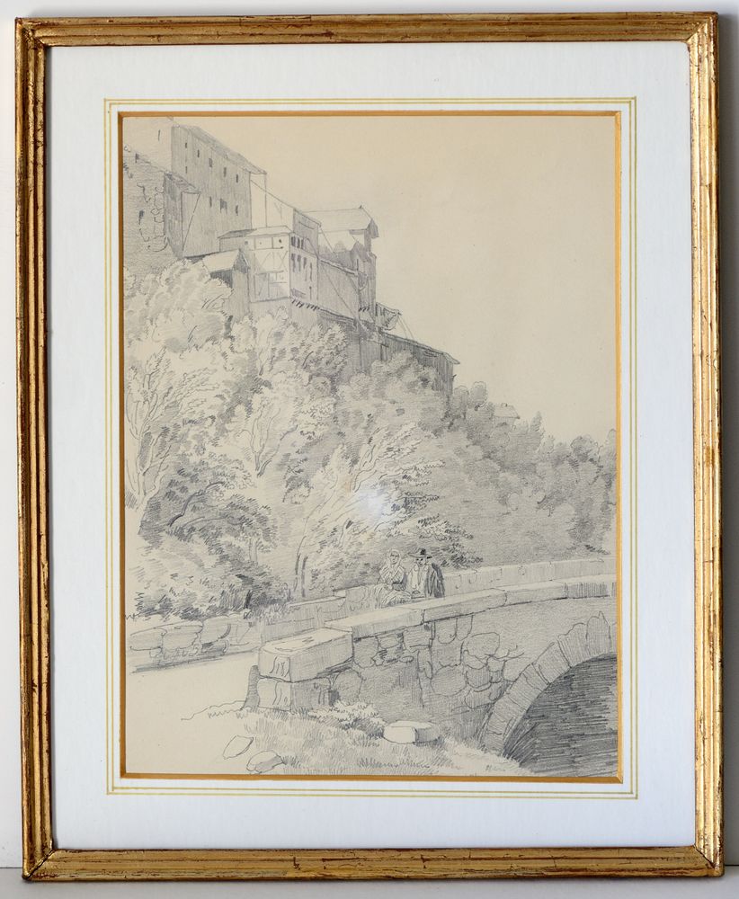 Dessin au crayon, �cole genevoise 1830-1850 .
78 Bons-en-Chablais (74)