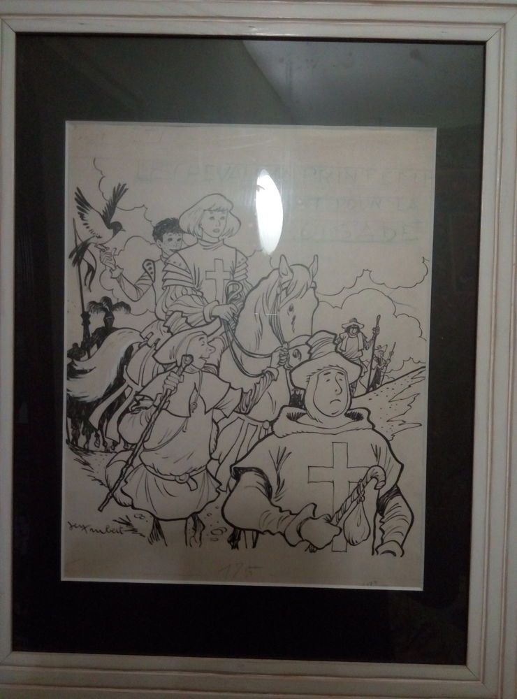 Dessin original TRUBERT - couverture Le Chevalier Printemps 300 Asni�res-sur-Seine (92)