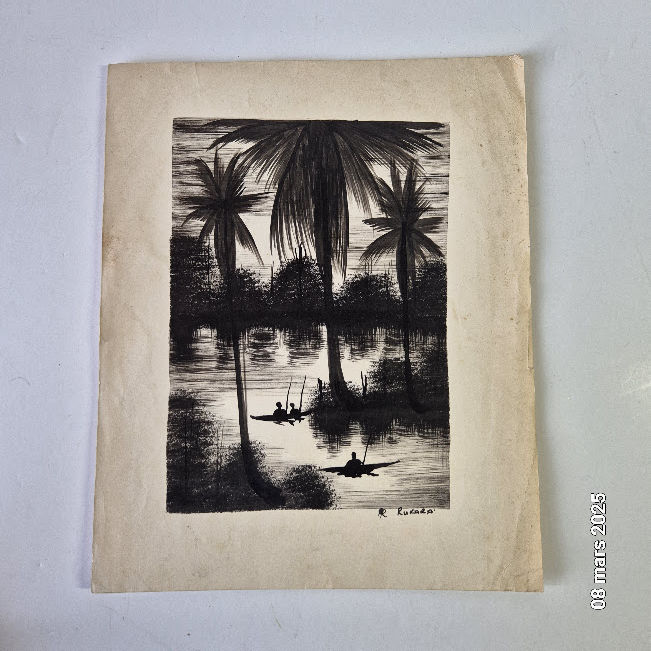 dessins � l'encre de Chine sur le th�me de l'Afrique ou de l 25 Saumur (49)