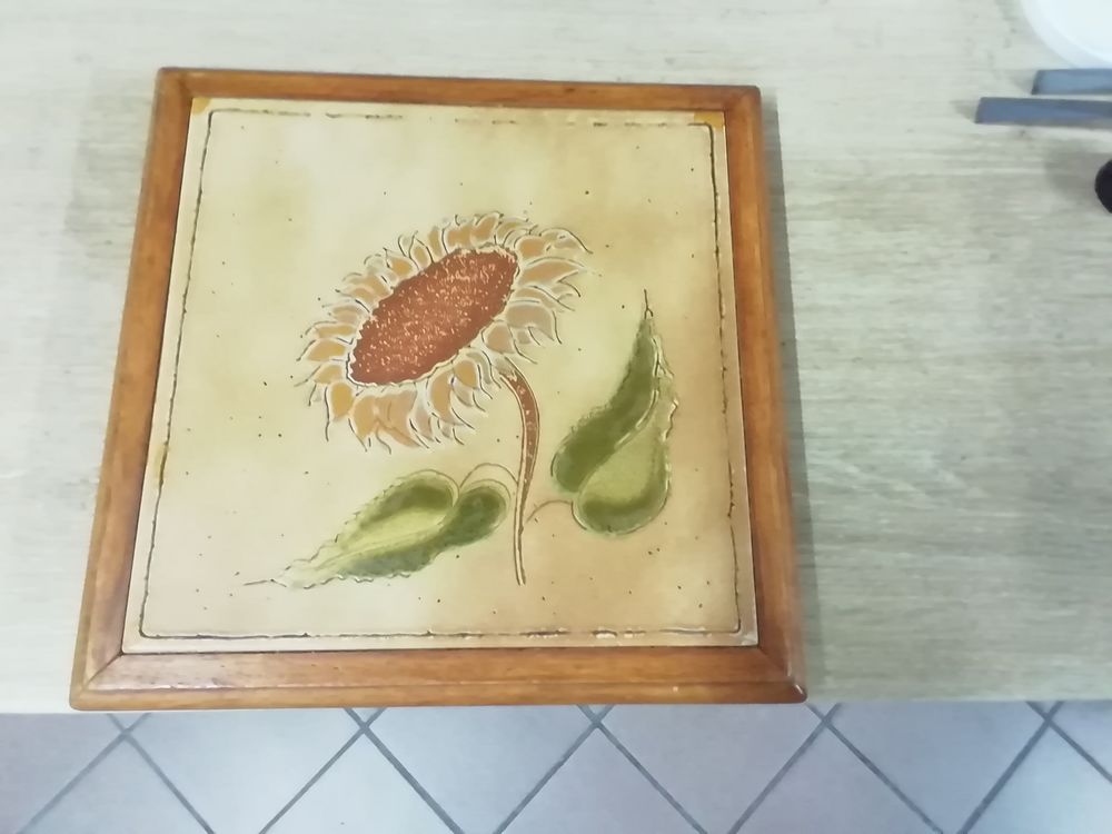 Dessous de plat en carrelage gr�s d�cor tournesol 20 Noyelles-l�s-Vermelles (62)