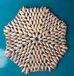 Dessous de plat en coquillages - forme heptagone