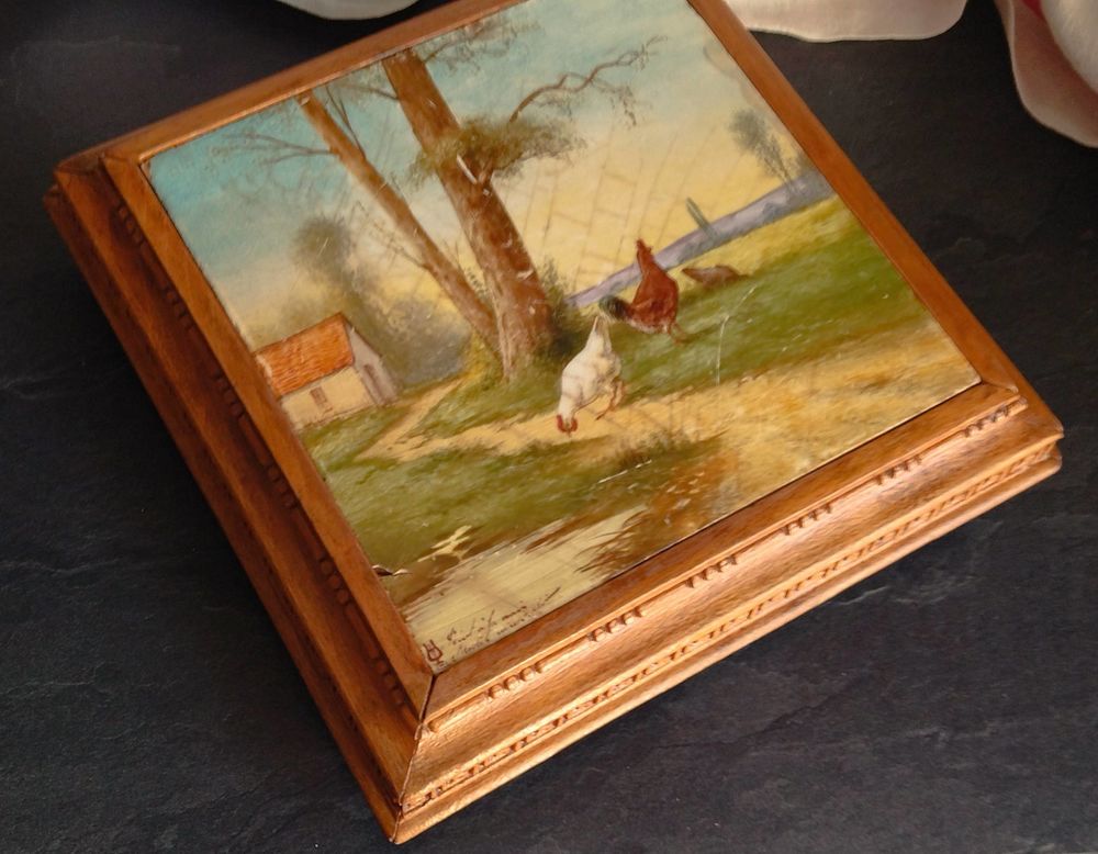 Dessous de Plat d�cor main de 1925, collector 45 Lagny-sur-Marne (77)