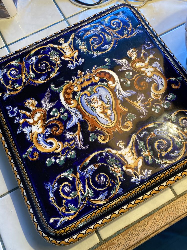 Dessous de plat en fa�ence de gien 90 Brach (33)