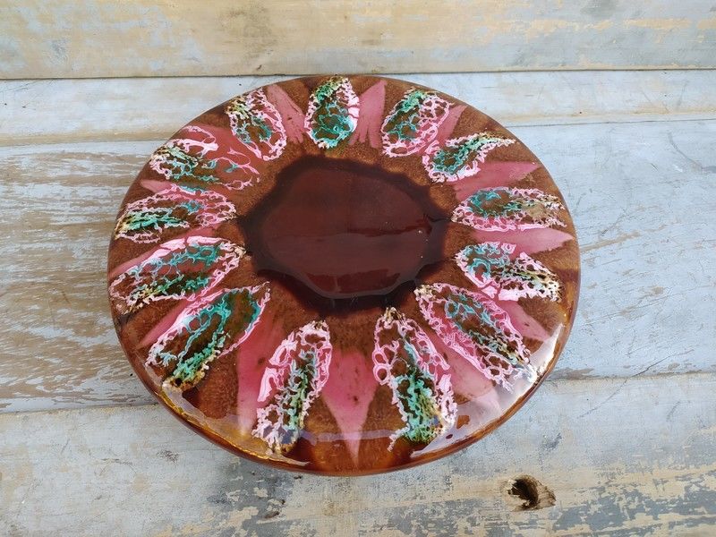 Dessous Plat ou Plateau Fromages C�ramique Vallauris Vintage 32 Loches (37)