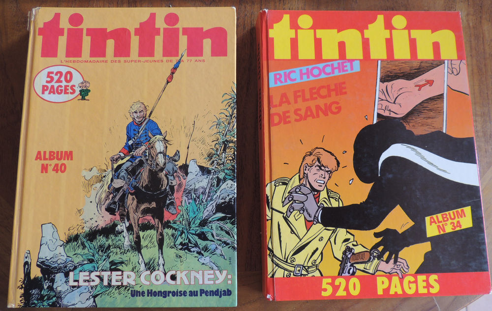 Deux albums tintin n° 40 & 34 35 Embrun (05)