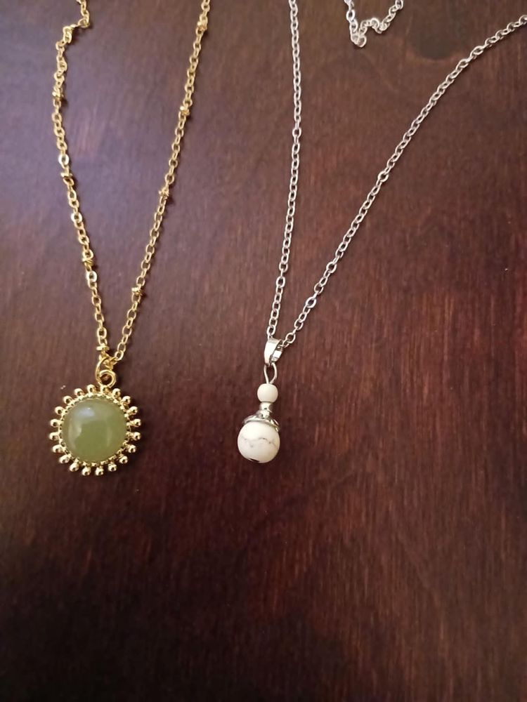  Deux beaux colliers soleil et goutte d'eau N� 1391 10 Beaune (21)