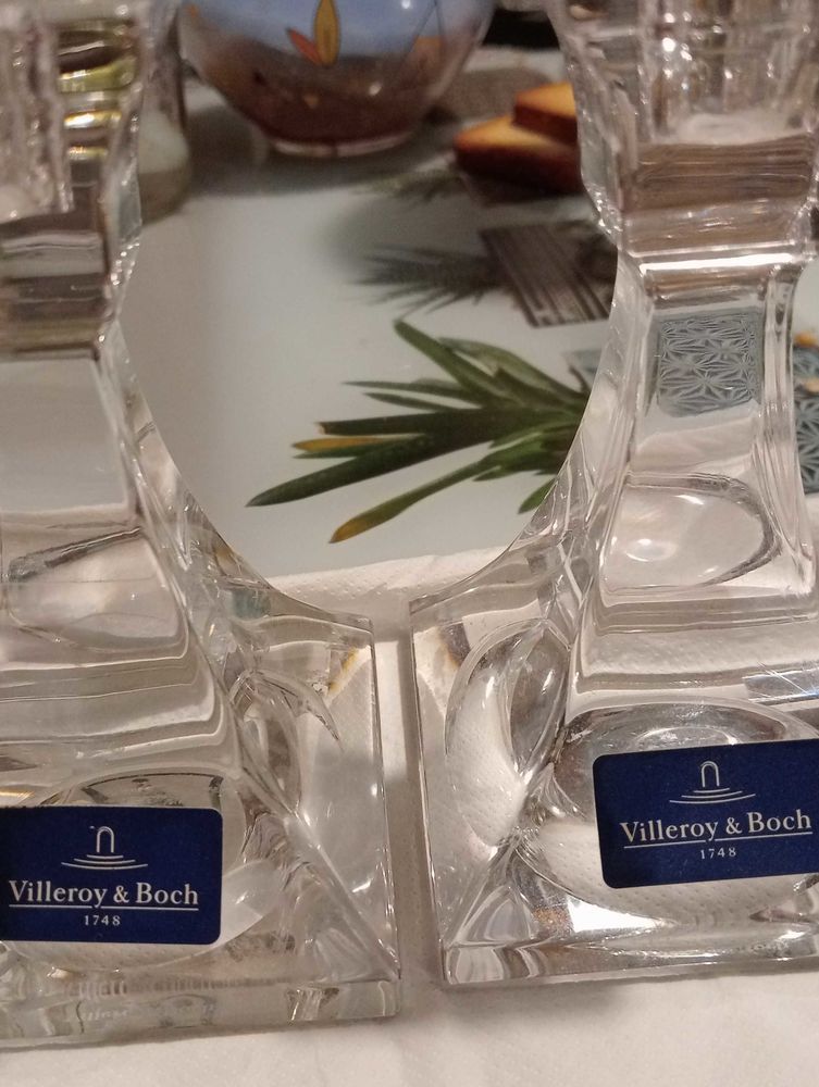 Deux bougeoirs cristal Villeroy & Boch neufs 99 Verneuil-sur-Seine (78)