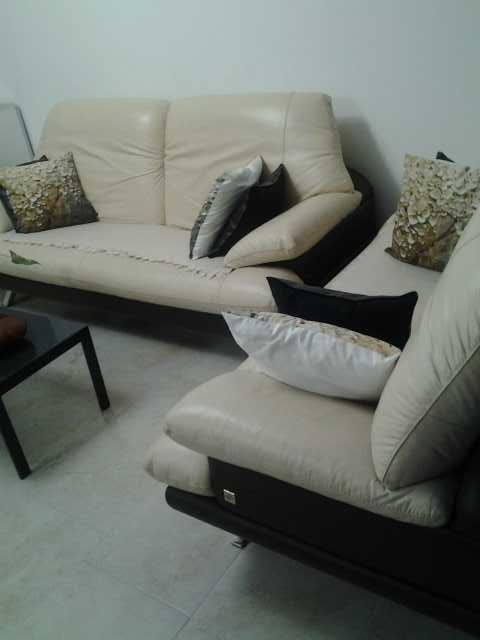 deux canap�s de cuir marque crozatier 1300 Stains (93)