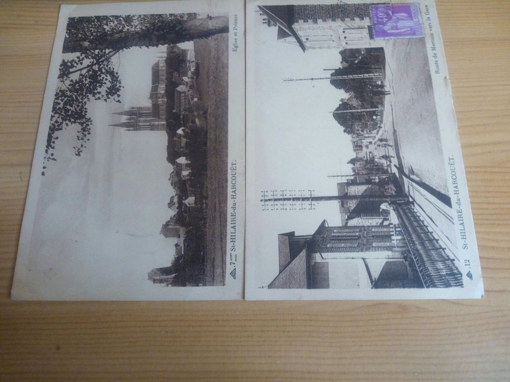 LOT DEUX CARTES POSTALES ANCIENNES ST HILAIRE DU HARCOUET 30 Levainville (28)