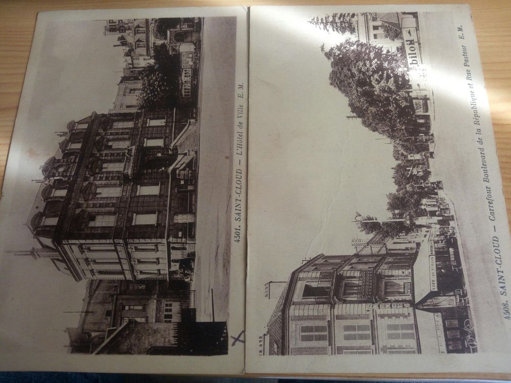 LOT DEUX CARTES POSTALES ANCIENNES ST CLOUD 100 Levainville (28)