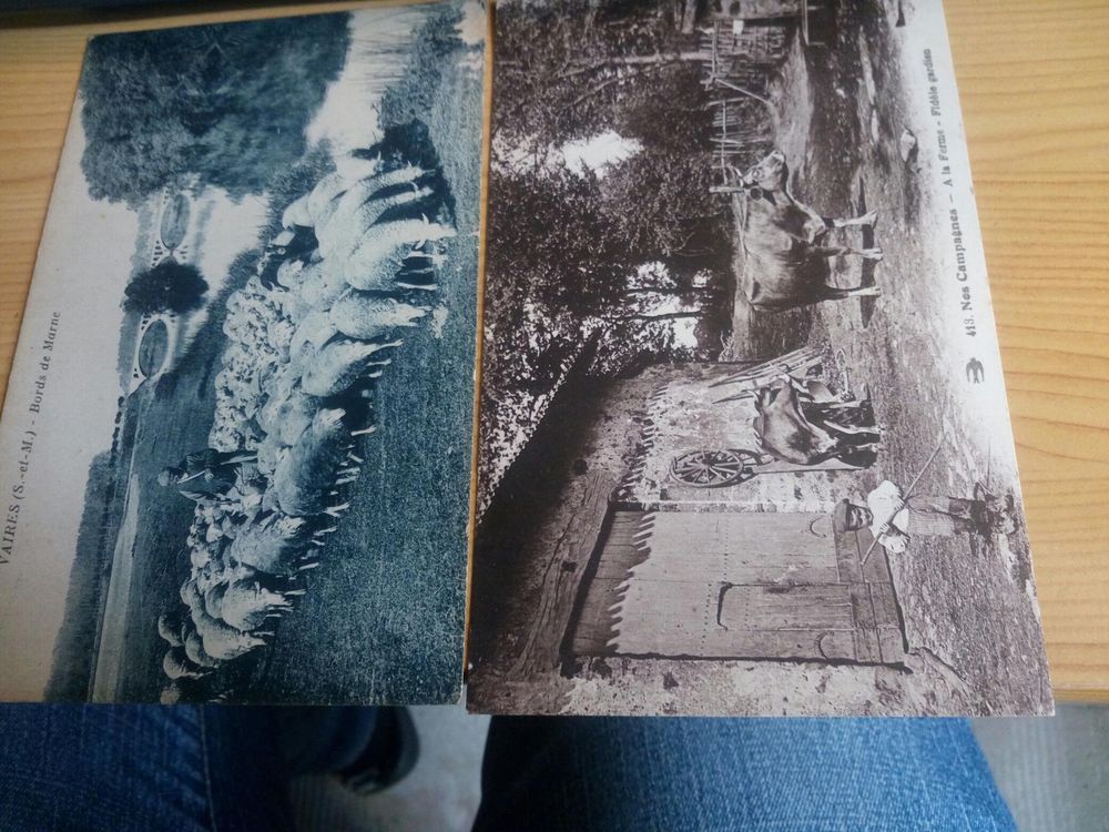 LOT DE DEUX CARTES POSTALES ANCIENNES 70 Levainville (28)