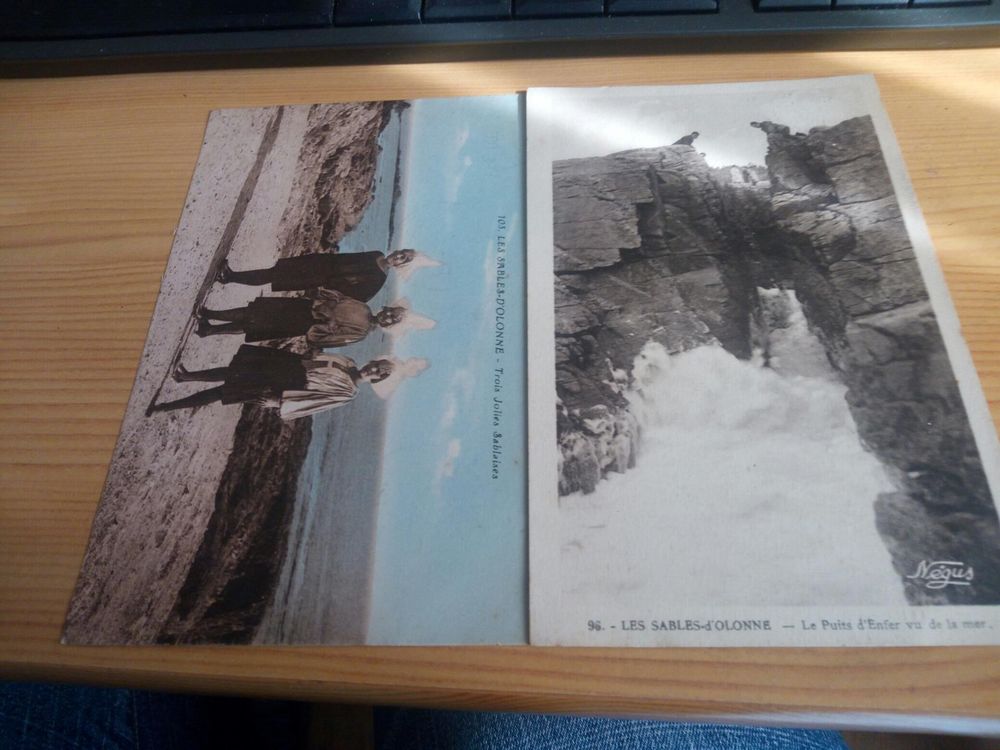 LOT DEUX CARTES POSTALES ANCIENNES LES SABLES D OLONNE 80 Levainville (28)