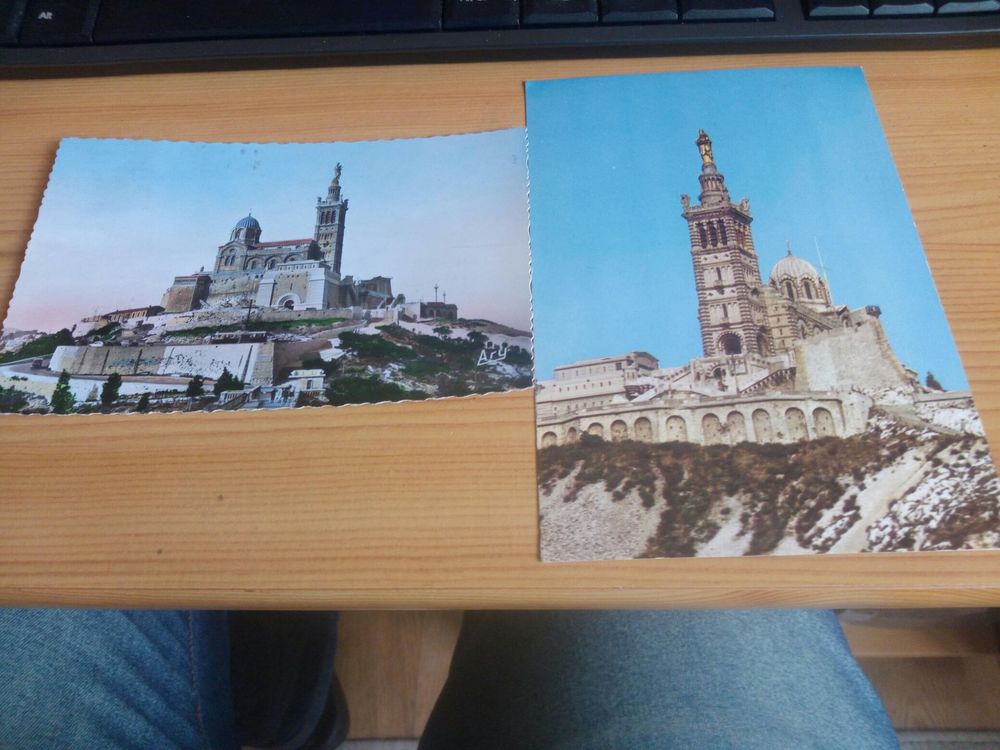 LOT DE DEUX CARTES POSTALES  DE MARSEILLE LA BASILIQUE 5 Levainville (28)