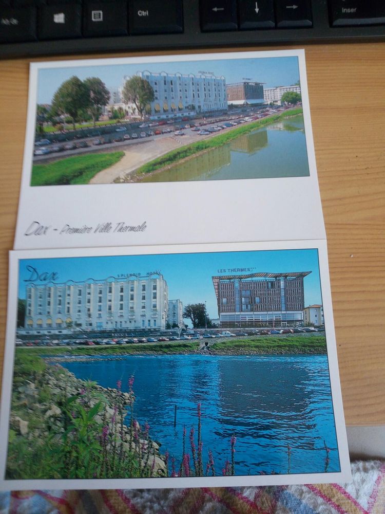 LOT DEUX CARTES POSTALES COULEUR DAX VILLE THERMALE 2 Levainville (28)