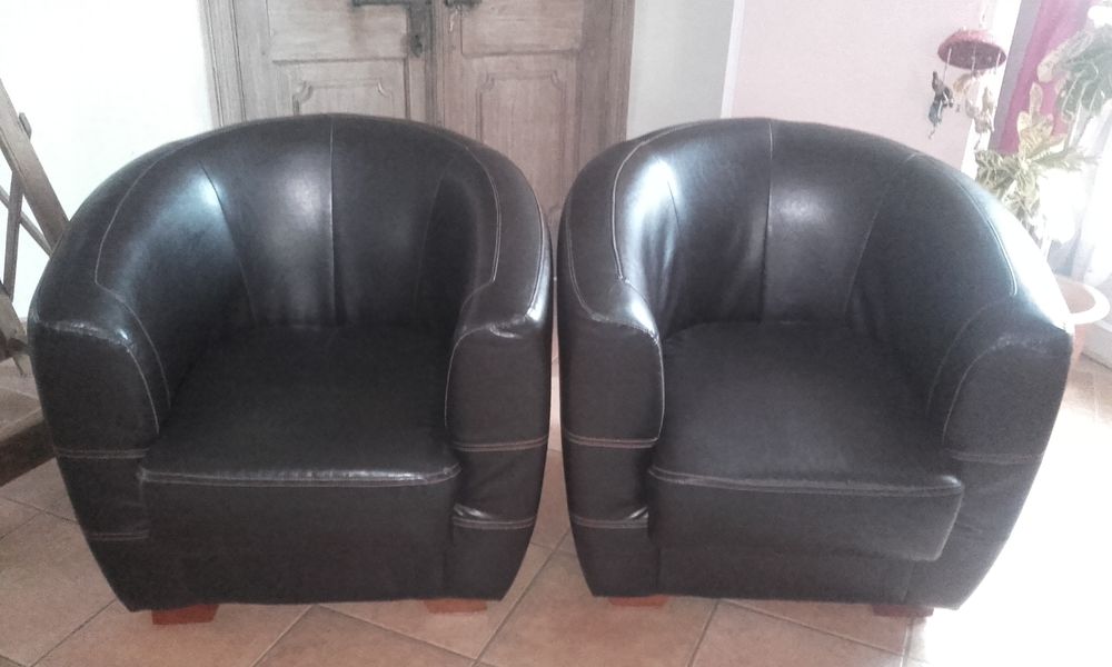 deux fauteuils clubs couleur chocolat etat neuf 130 Saint-Lumine-de-Clisson (44)