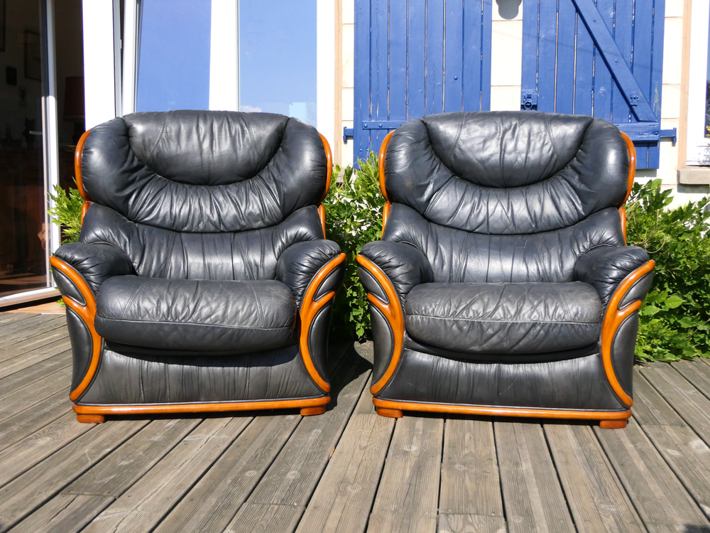 deux fauteuils cuir 100 Metz (57)