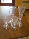 Deux fl�tes et deux verres liqueur milieu arrondi vintage 0 M�rignies (59)
