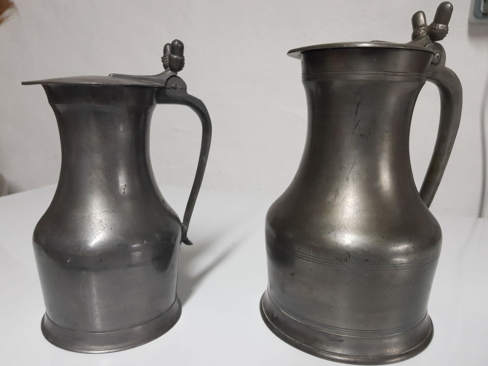 Deux Pichets en etain 80 Rib�rac (24)