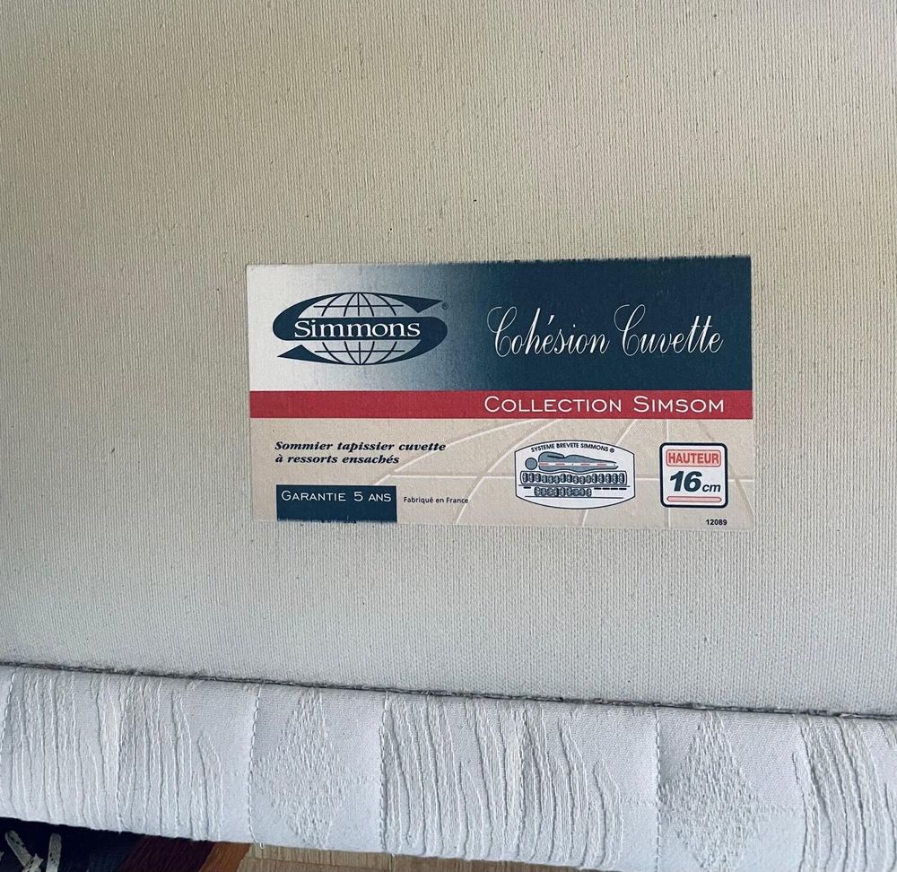 Deux sommiers 80x190cm Simmons 80 Le Pecq (78)