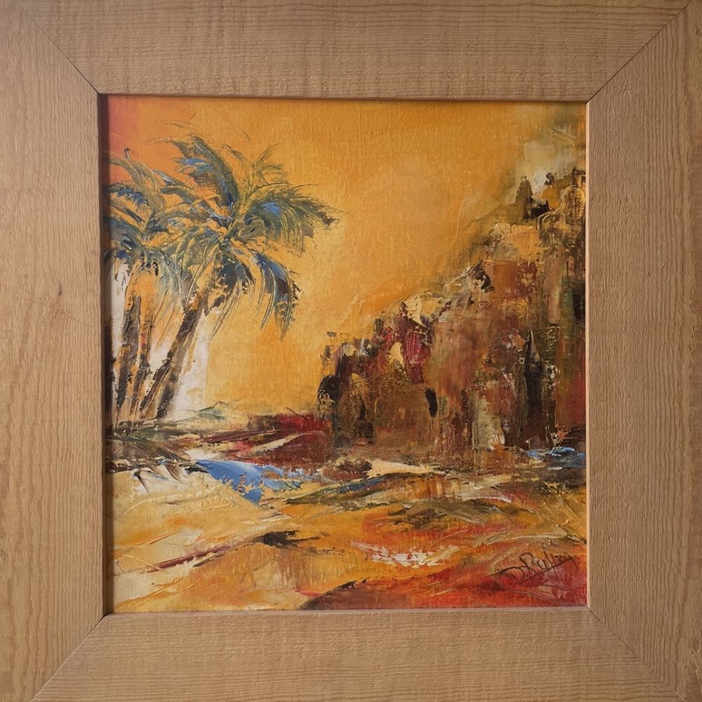 Deux tableaux toiles  paysages orientaux 220 Toulon (83)