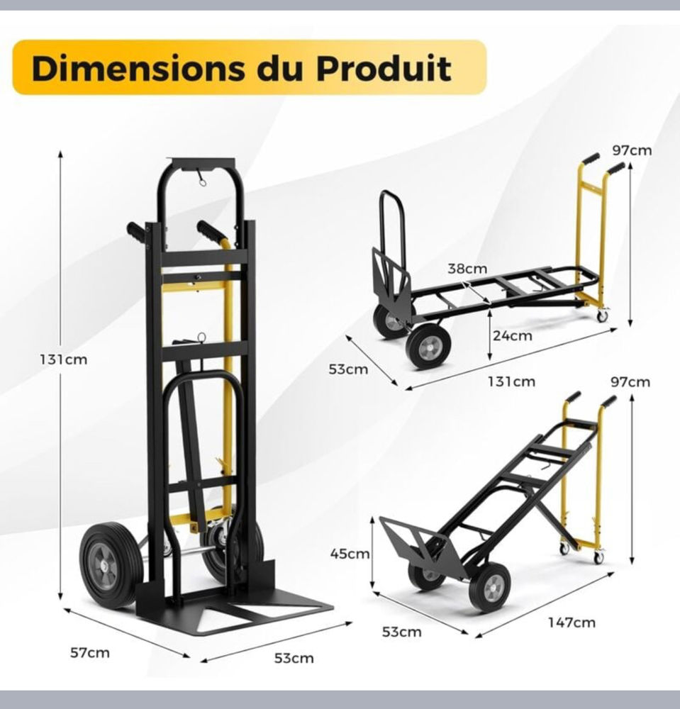 Diable - Chariot pliant 450 kg 140 Paris 4 (75)