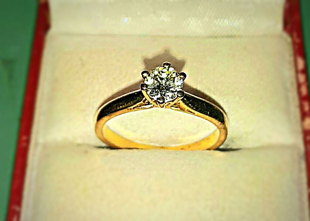 Diamant solitaire sur bague or 3000 Linexert (70)