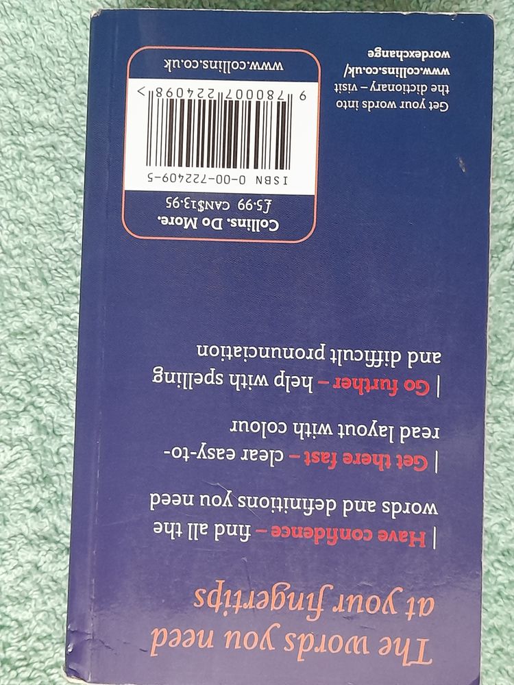 Dictionnaire anglais Collins 7 Cottenchy (80)