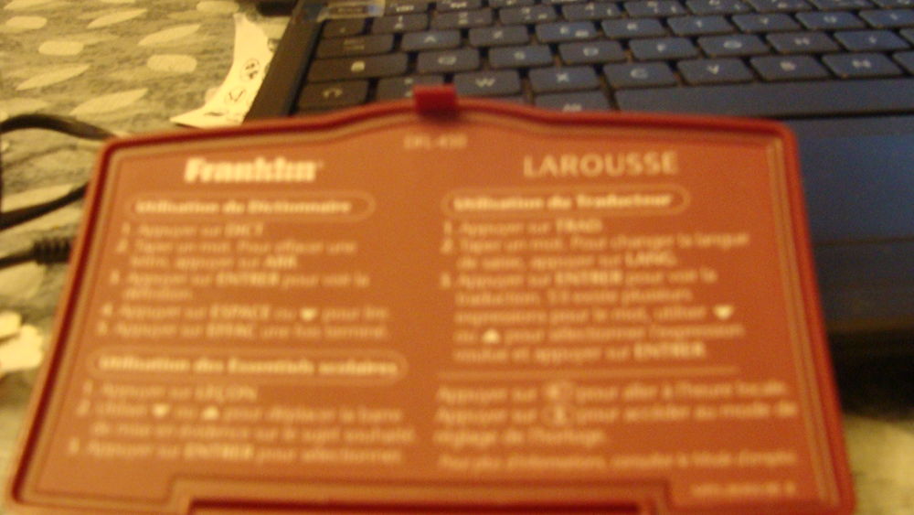 dictionnaire  encyclop�dique  marque  franklin.+correcteur 20 Foug (54)