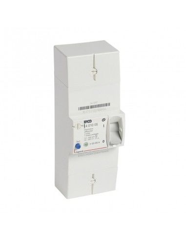 Disjoncteur branchement Enedis bipolaire diff�rentiel 500mA s�lectif 60-90A REF : 401005 LEGRAND BACO 100 Lens (62)