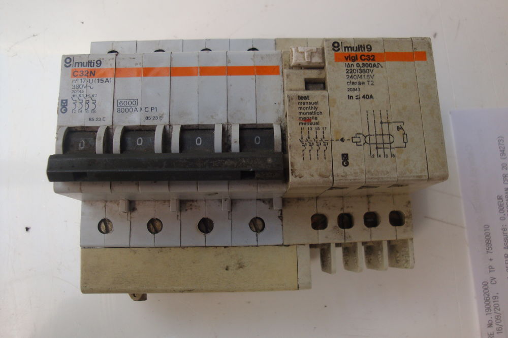 Disjoncteur 15 A 3PH + N + Diff 10 Quesnoy-sur-De�le (59)