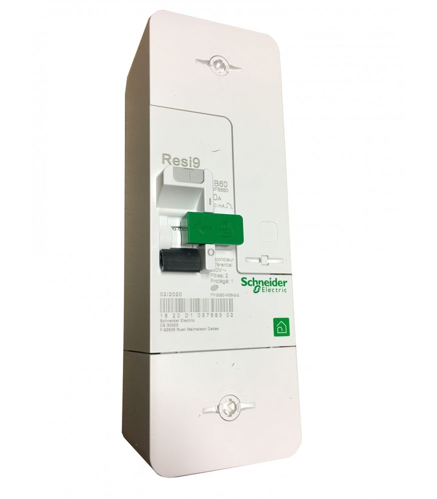 Disjoncteur diff�rentiel SCHNEIDER 60A FIXE RESI9 DB60 - DISJONCTEUR BRANCHEMENT 1P+N NEUF 60A FIXE - 500MA - NF 70 Lens (62)