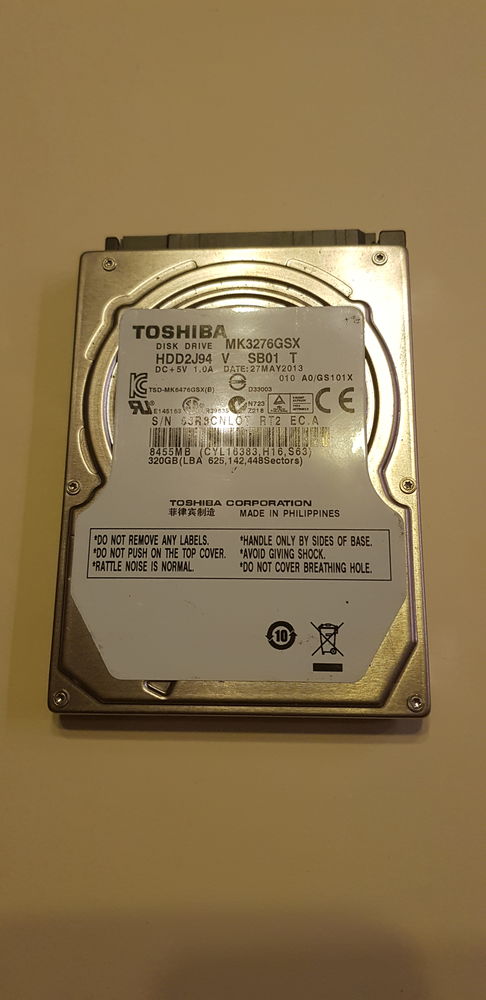 Disque dur 2.5  320GB, test� 100% OK 9 Fournet-Blancheroche (25)