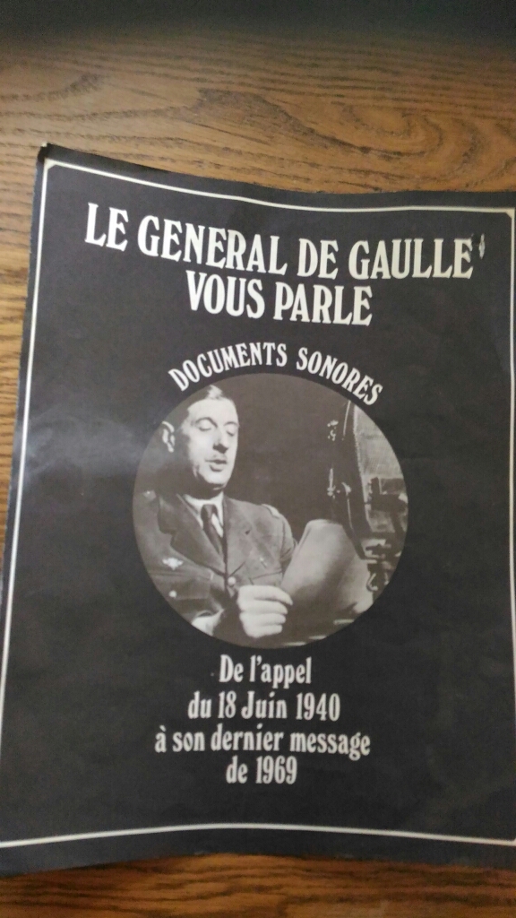 Disque flexible 33 Tours Document sonore du Gal de Gaulle 10 Saint-Br�s (30)
