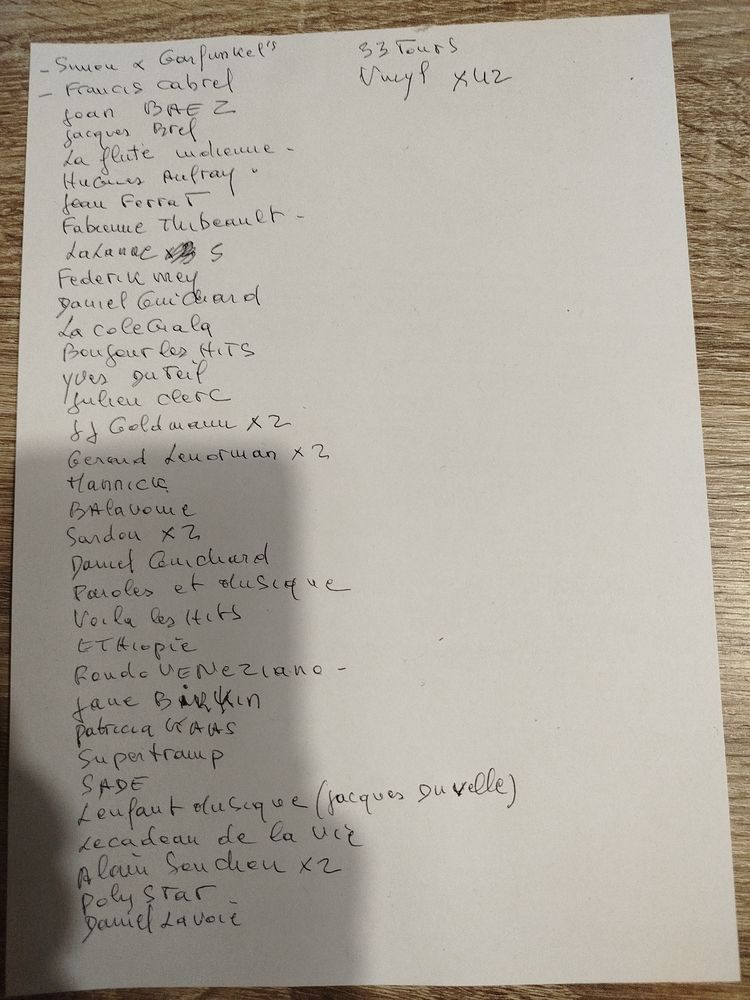 42 disques vinyl 33 tours 10 Tincey-et-Pontrebeau (70)