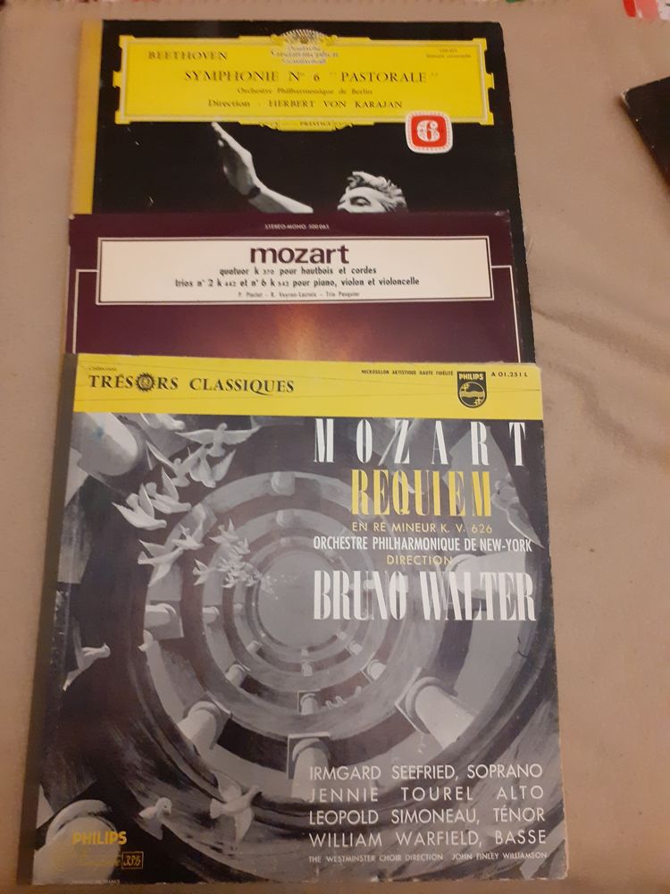 3 disques Vinyle 33 Tours  Mozart 30 V�nissieux (69)