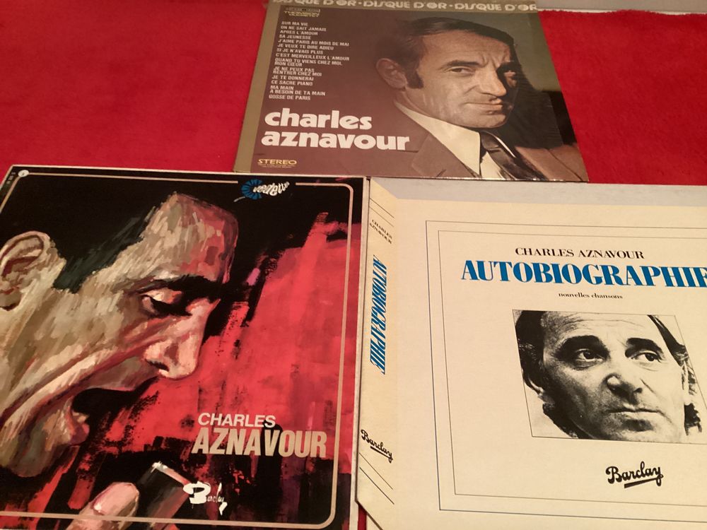 Lot de 3 disques vinyles 33 t Charles AZNAVOUR 18 Vaucresson (92)