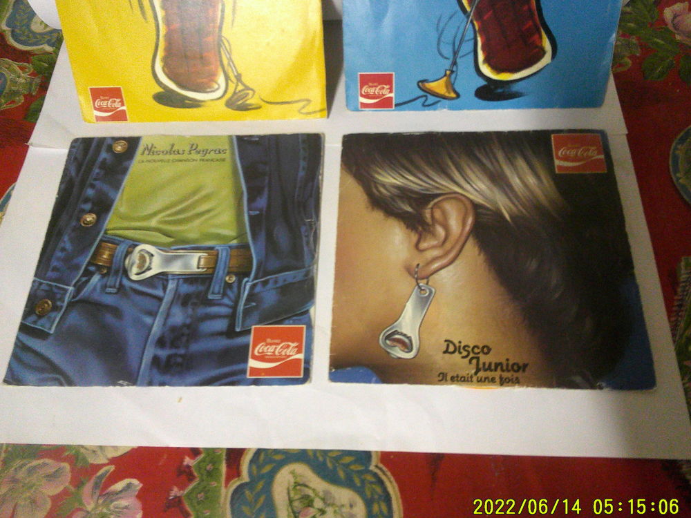( 4 ) Disques  Vinyles - Collection     COCA  COLA    10 Nontron (24)