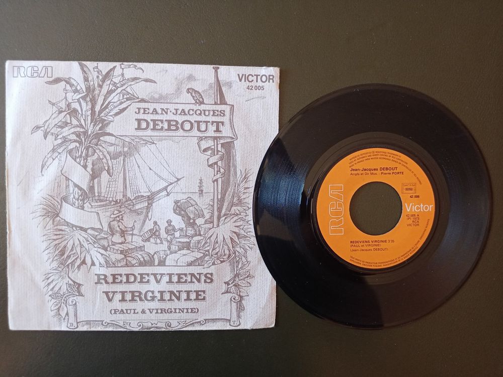 Disques vinyles 45T, Jean Jacques Debout, Redeviens Virginie 3 Buxerolles (86)