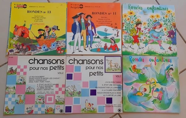 6 Disques Vinyles 45 tours  Chansons pour les petits  5 Nimes (30)