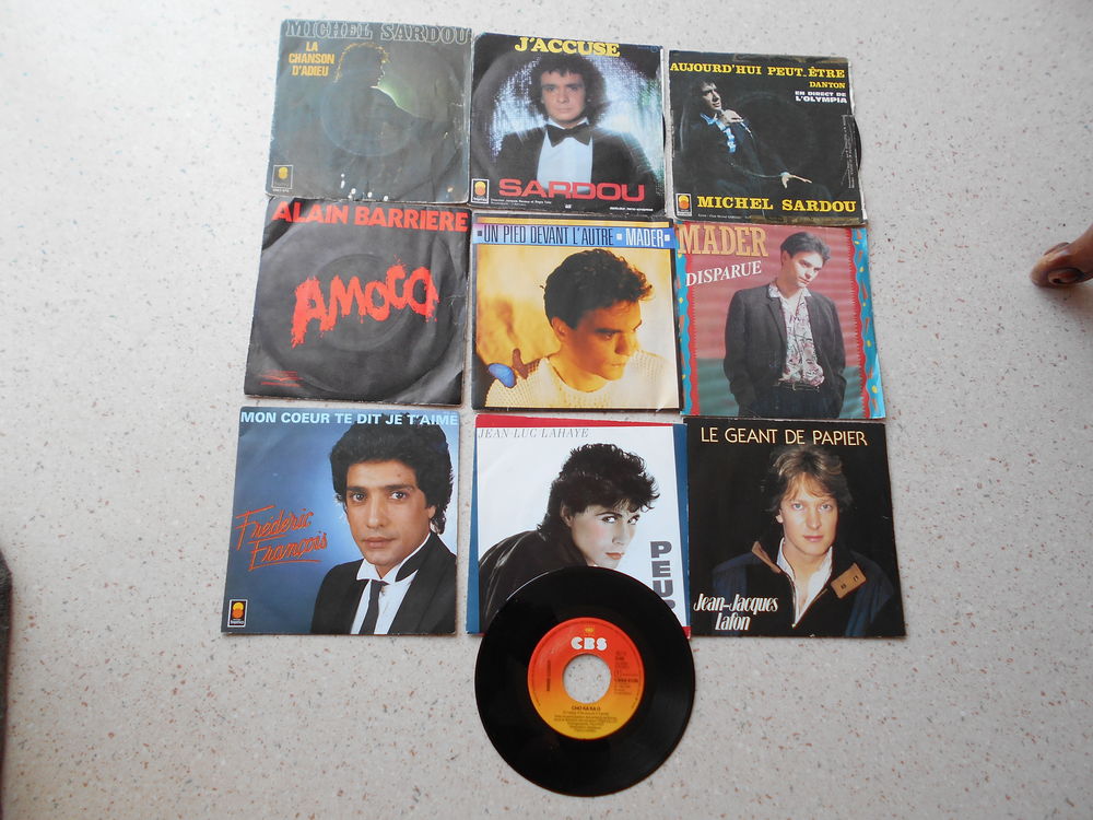 Disques vinyls 45 tours vari�t� fran�aise ann�es 80 1 �chenoz-la-M�line (70)