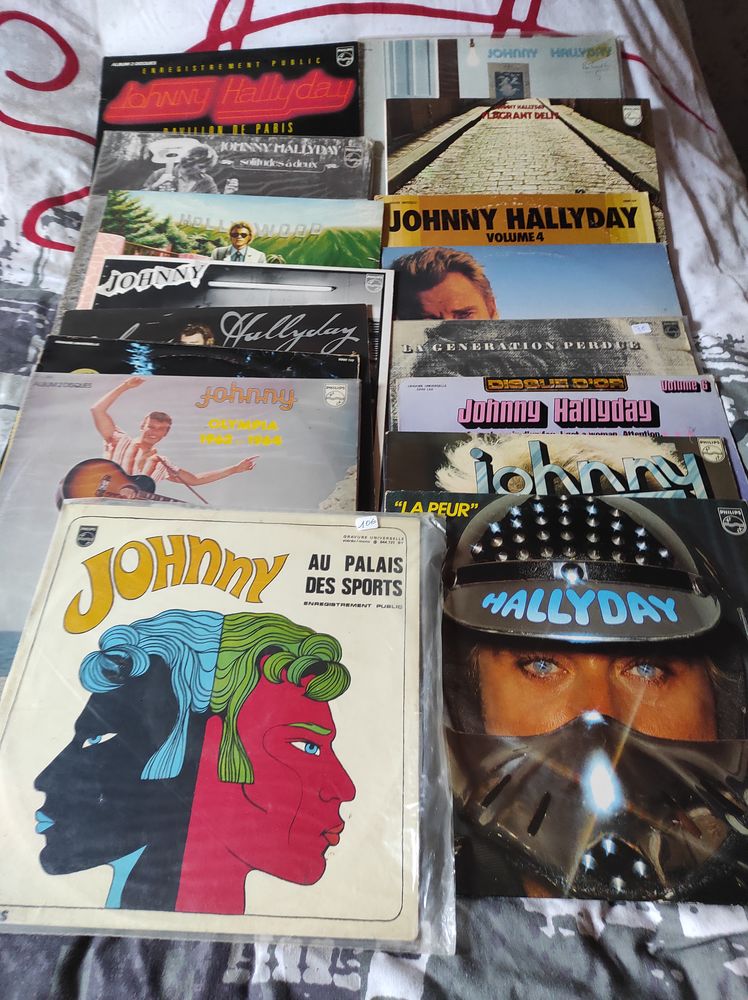 48 divers albums J Hallyday 250 Cr�vec�ur-le-Grand (60)