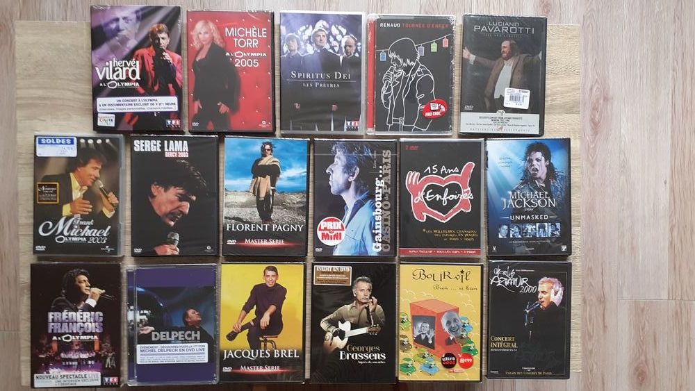  DVD divers CHANTEURS  neufs sous blisters. 5 Le Vernois (39)