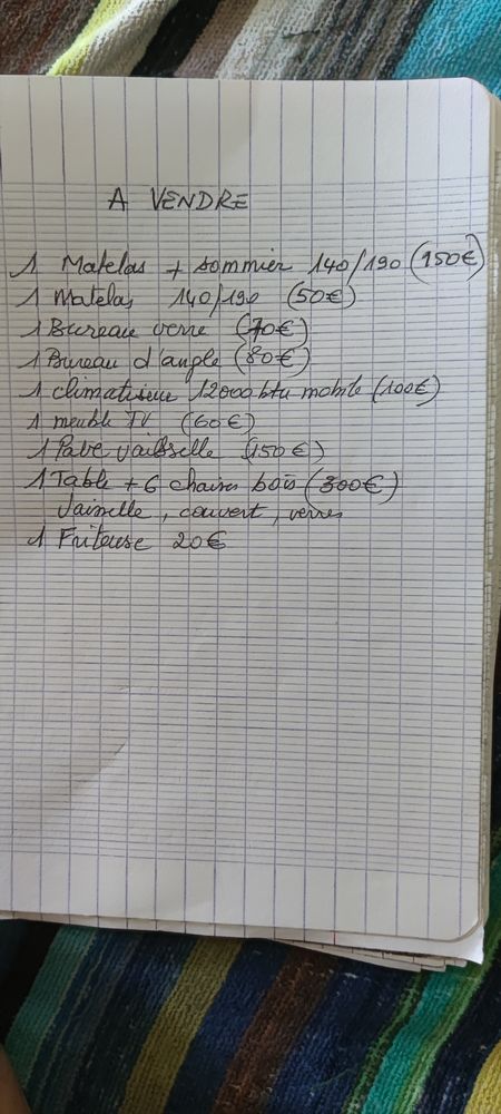 DIVERS MOBILIER ET ELECTRO MENAGER 80 La R�union (97)