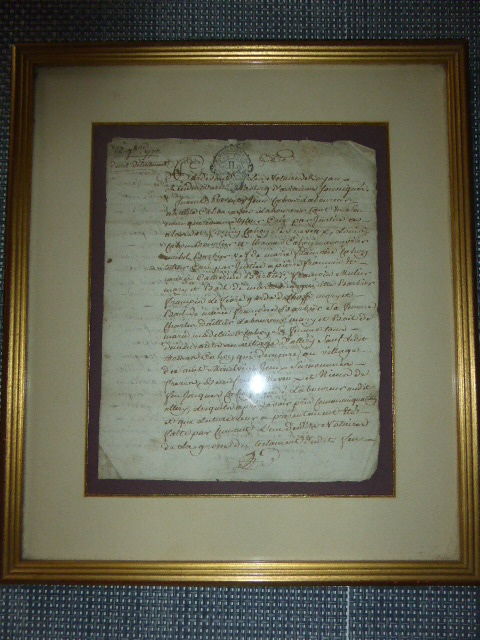 Document acte notarié 1770 (monarchie Louis XV) 10 Rueil-Malmaison (92)