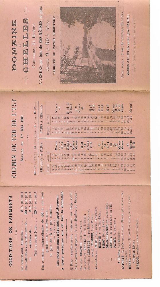 Domaine de Chelles 77 500 en 1901 30 Foncine-le-Haut (39)