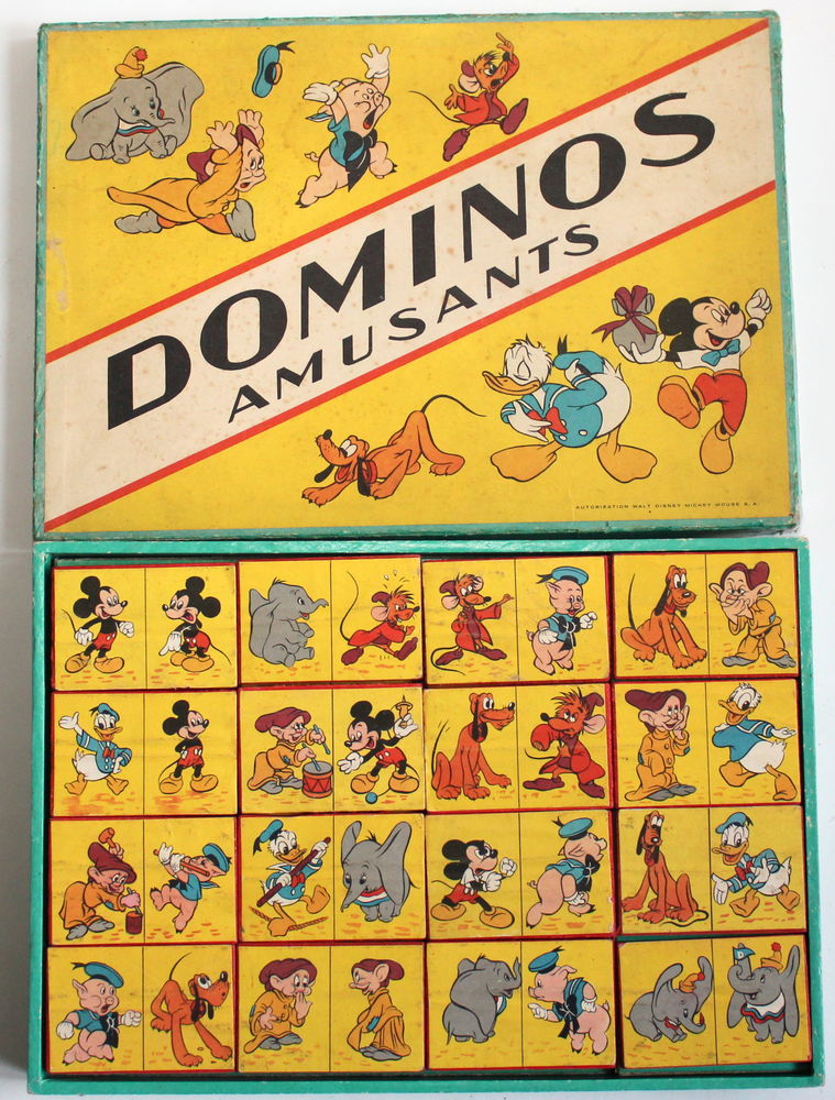 Jeu de Dominos en bois WALT DISNEY 1950 30 Issy-les-Moulineaux (92)