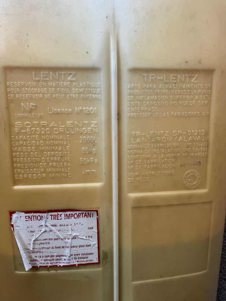 Donne Cuve 2000 L 0 Chanceaux-sur-Choisille (37)