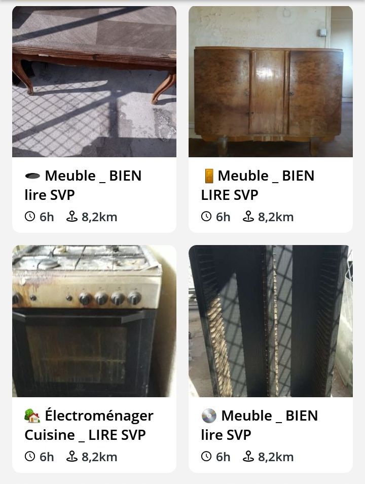 Je DONNE Meubles + �lectrom�nager _ LIRE SVP 0 Paris 18 (75)