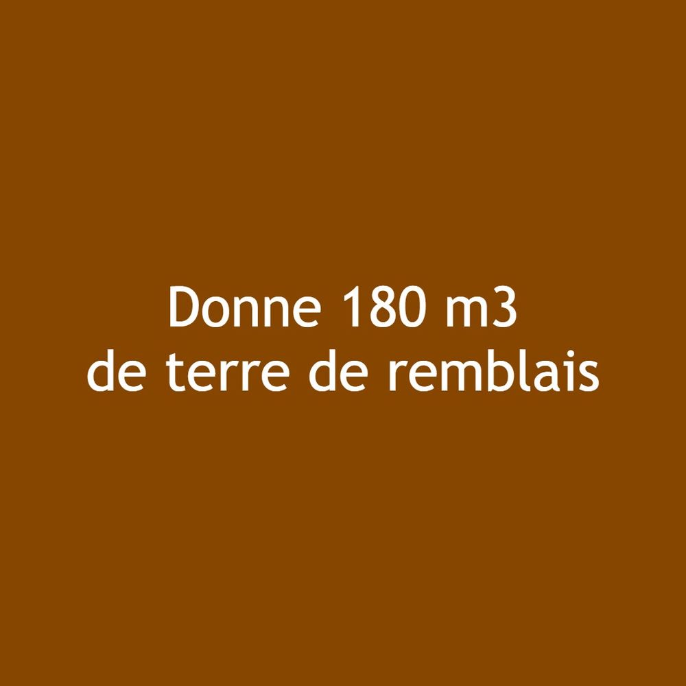 Donne 180 m3 de terre de remblais 0 Champagne-au-Mont-d'Or (69)