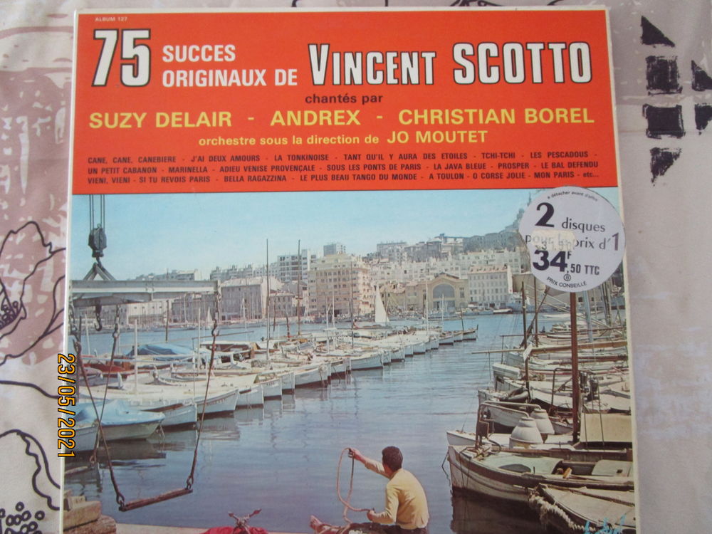 DOUBLE album de 75 succ�s de VINCENT SCOTTO 18 Chanteloup-en-Brie (77)